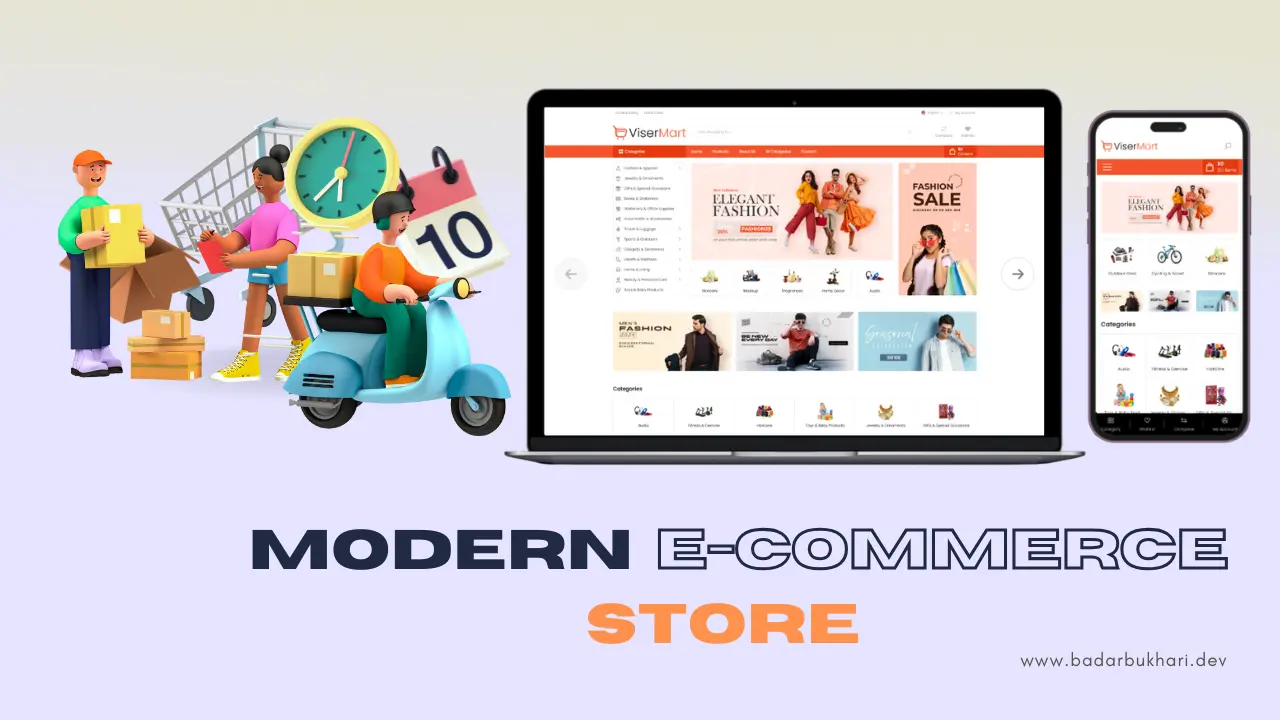 ViserMart is a powerful and user-friendly eCommerce solution crafted to simplify modern businesses’ online shopping and store management.
developed bt badar bukhari dev